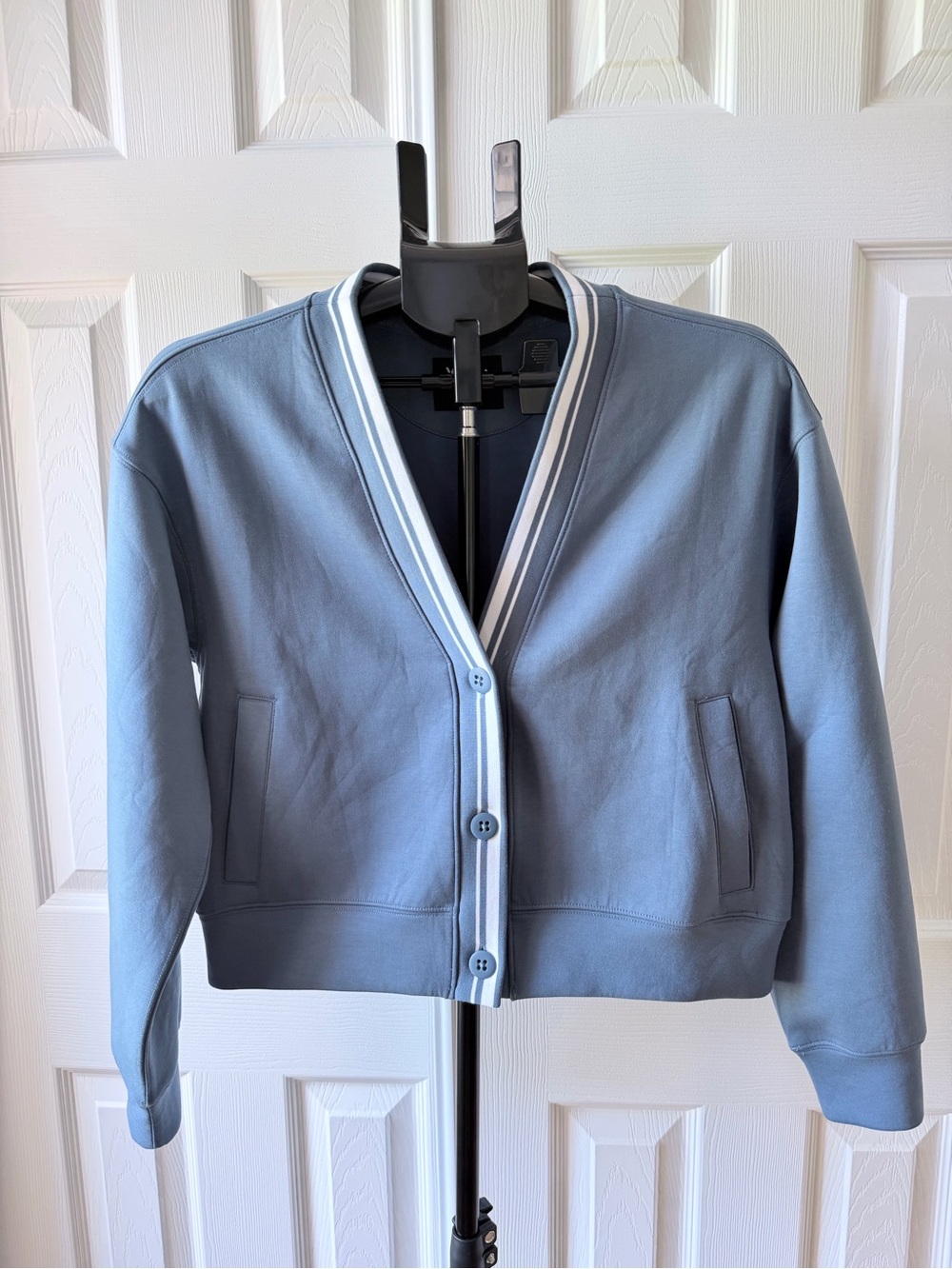 YPB by Abercrombie Blue Varsity Cardigan Jacket